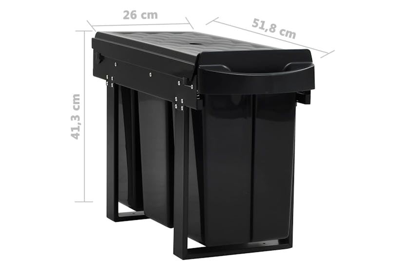 vidaXL 51180 Kitchen Cupboard Pull-out Dustbin Soft-close 36 L vidaXL 51180 Kitchen Cupboard Pull-out Dustbin Soft-close 36 L