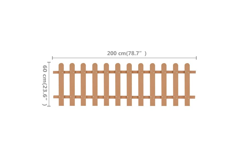 vidaXL 42822 Picket Fence Wpc 200x60cm vidaXL 42822 Picket Fence Wpc 200x60cm
