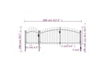vidaXL 144364 Garden Gate Steel 2x4 M Black vidaXL 144364 Garden Gate Steel 2x4 M Black