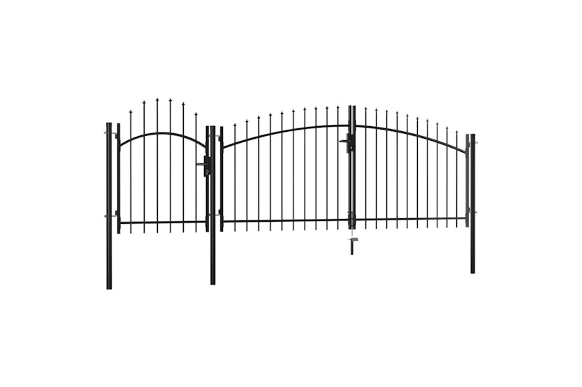 vidaXL 144365 Garden Gate Steel 2.25x4 M Black vidaXL 144365 Garden Gate Steel 2.25x4 M Black