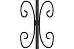 vidaXL 151093 Fence Gate With Spear Top Black 103x225cm Powder-coated Steel vidaXL 151093 Fence Gate With Spear Top Black 103x225cm Powder-coated Steel
