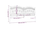 vidaXL 151095 Fence Gate With Spear Top Black 305x151cm Powder-coated Steel vidaXL 151095 Fence Gate With Spear Top Black 305x151cm Powder-coated Steel