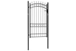 vidaXL 146381 Fence Gate With Spikes Steel 100x175cm Black vidaXL 146381 Fence Gate With Spikes Steel 100x175cm Black
