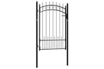 vidaXL 146390 Fence Gate With Spikes Steel 100x150cm Black vidaXL 146390 Fence Gate With Spikes Steel 100x150cm Black