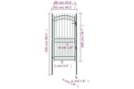 vidaXL 146387 Fence Gate With Spikes Steel 100x200cm Green vidaXL 146387 Fence Gate With Spikes Steel 100x200cm Green