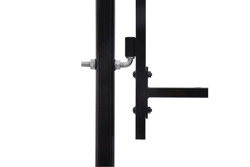vidaXL 146031 Fence Gate Single Door With Arched Top Steel 1x1.5 M Black vidaXL 146031 Fence Gate Single Door With Arched Top Steel 1x1.5 M Black