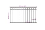 vidaXL 146316 Fence Panel Steel 1.7x0.8 M Black vidaXL 146316 Fence Panel Steel 1.7x0.8 M Black