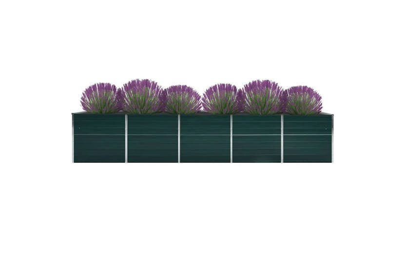 vidaXL 47057 Garden Raised Bed Galvanised Steel 400x80x45cm Green vidaXL 47057 Garden Raised Bed Galvanised Steel 400x80x45cm Green