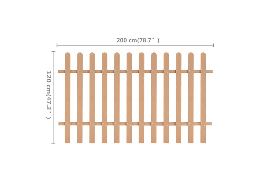 vidaXL 42825 Picket Fence Wpc 200x120cm vidaXL 42825 Picket Fence Wpc 200x120cm