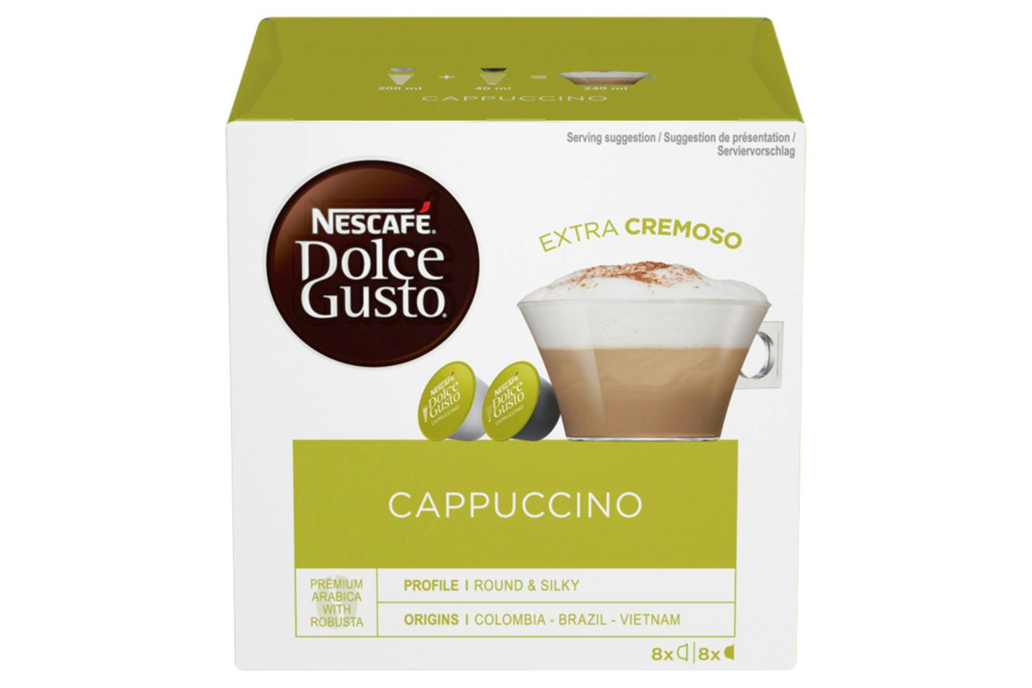 Nescafe Dolce Gusto Cappuccino Pods | 16 Pieces
