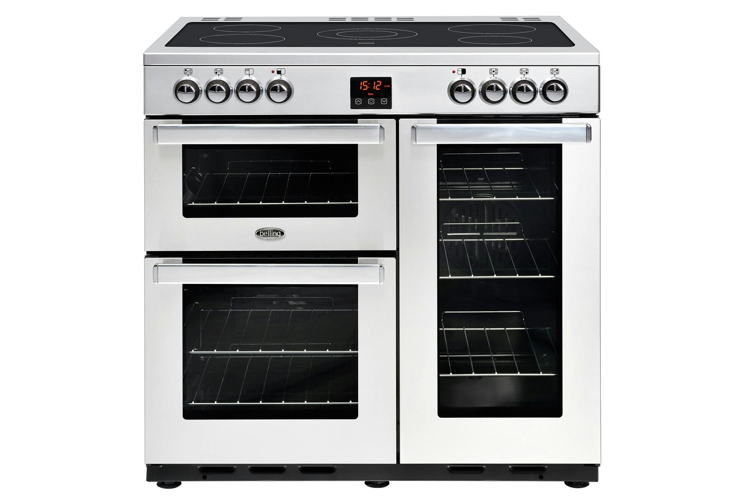 Belling Cookcentre 90cm Electric Range Cooker | 90EPROFSTA | Stainless Steel
