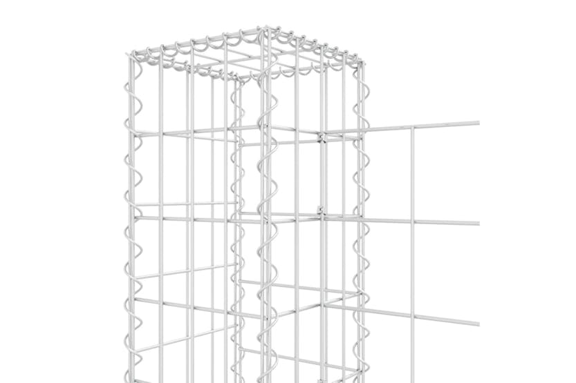 vidaXL 151281 U-shape Gabion Basket With 8 Posts Iron 860x20x100cm vidaXL 151281 U-shape Gabion Basket With 8 Posts Iron 860x20x100cm