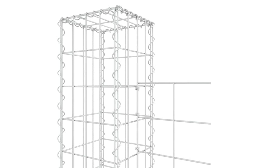 vidaXL 151283 U-shape Gabion Basket With 3 Posts Iron 260x20x150cm vidaXL 151283 U-shape Gabion Basket With 3 Posts Iron 260x20x150cm