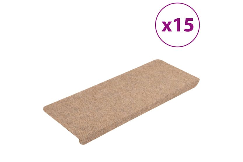 vidaXL 343476 Stair Mats Self-adhesive 15 Pcs 65x24.5x3.5cm Beige vidaXL 343476 Stair Mats Self-adhesive 15 Pcs 65x24.5x3.5cm Beige