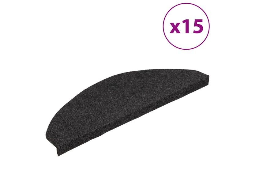 vidaXL 136396 Stair Mats Self-adhesive 15 Pcs 65x22.5x3.5cm Black vidaXL 136396 Stair Mats Self-adhesive 15 Pcs 65x22.5x3.5cm Black