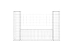 vidaXL 151275 U-shape Gabion Basket With 2 Posts Iron 140x20x100cm vidaXL 151275 U-shape Gabion Basket With 2 Posts Iron 140x20x100cm