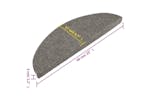 vidaXL 136391 Stair Mats Self-adhesive 15 Pcs 56x17x3cm Grey vidaXL 136391 Stair Mats Self-adhesive 15 Pcs 56x17x3cm Grey