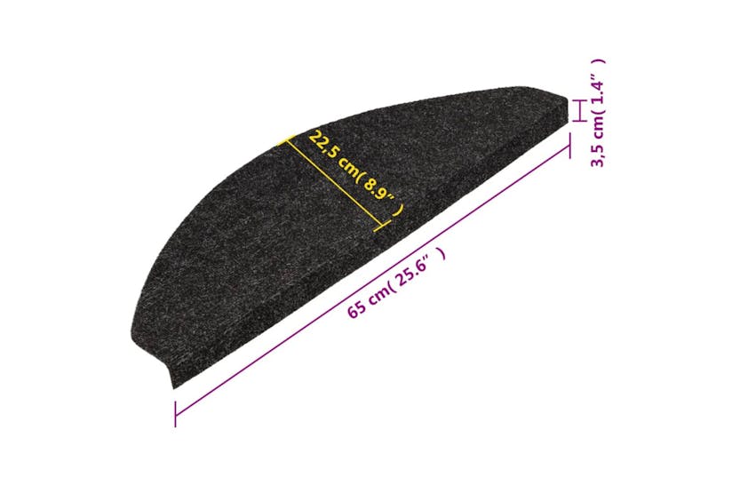 vidaXL 136395 Stair Mats Self-adhesive 15 Pcs 65x22.5x3.5cm Anthracite vidaXL 136395 Stair Mats Self-adhesive 15 Pcs 65x22.5x3.5cm Anthracite