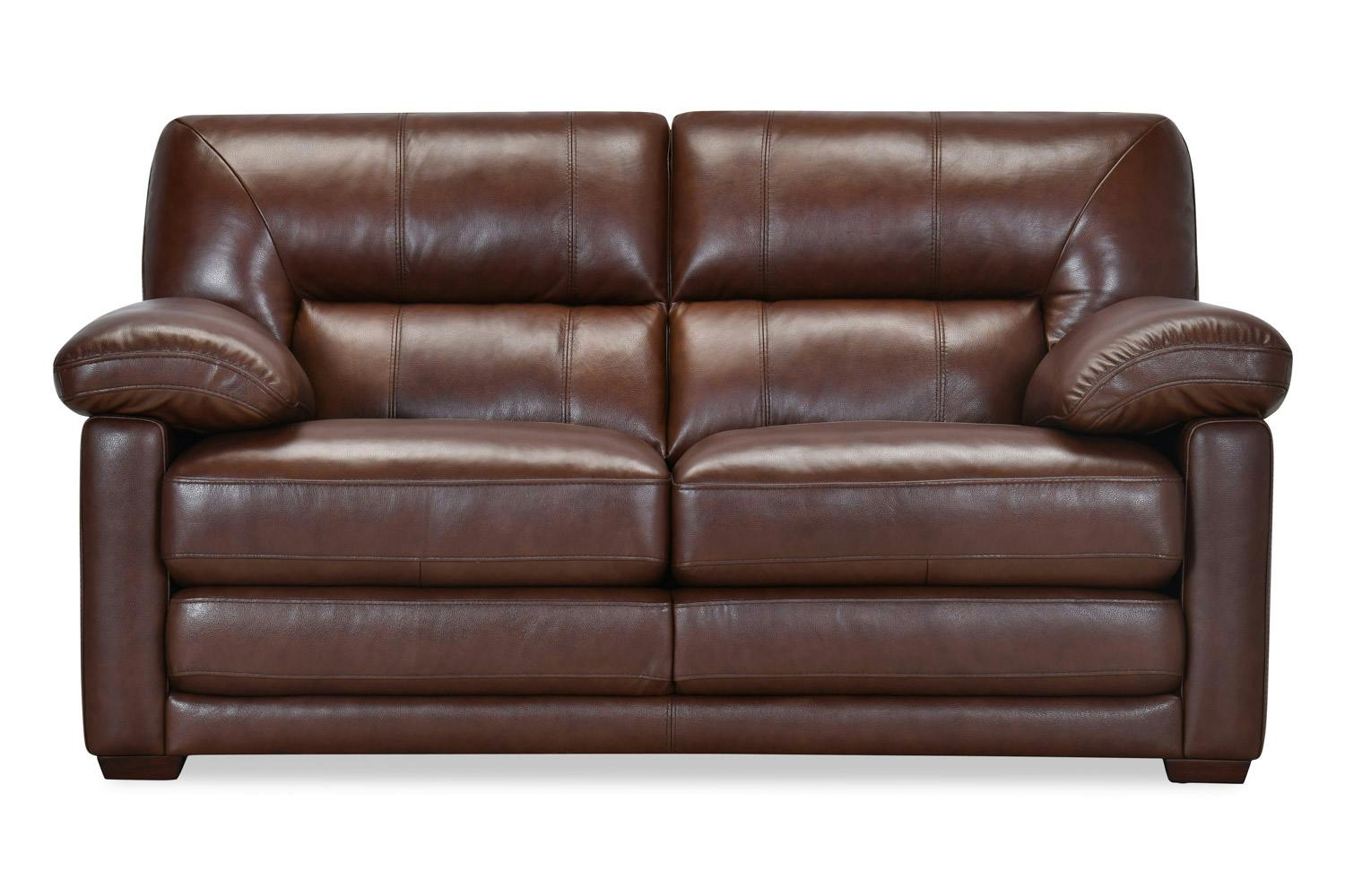 Lacey 2 Seater Leather Sofa | Brown Black