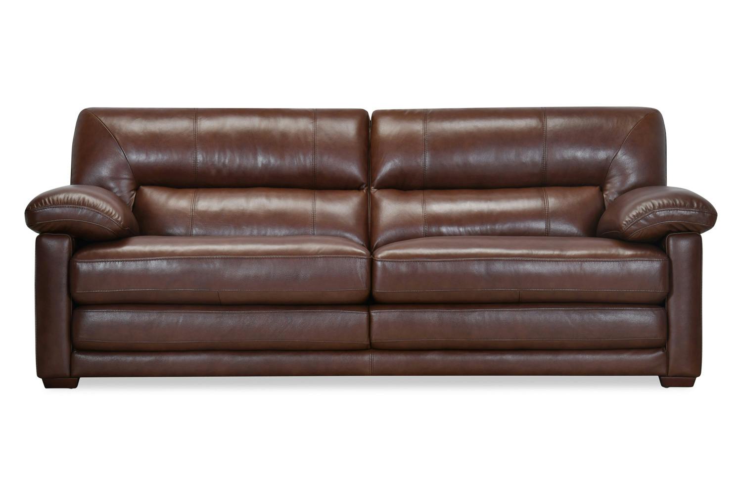 Lacey 3 Seater Leather Sofa | Brown Black