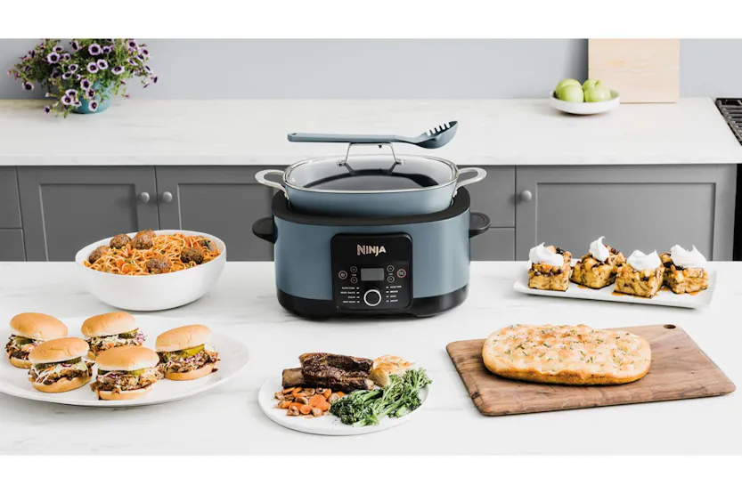 Ninja 8L Foodi Possible 8-in-1 Slow Cooker | MC1001UK | Sea Salt Grey Ninja 8L Foodi Possible 8-in-1 Slow Cooker | MC1001UK | Sea Salt Grey