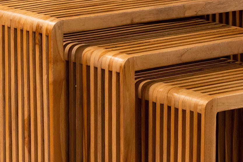 Kuta Nesting Tables | Natural | Set of 3 Kuta Nesting Tables | Natural | Set of 3