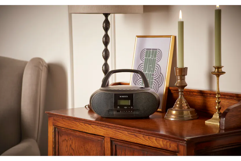 Roberts Boombox Radio with CD Player | Black Roberts Boombox Radio with CD Player | Black