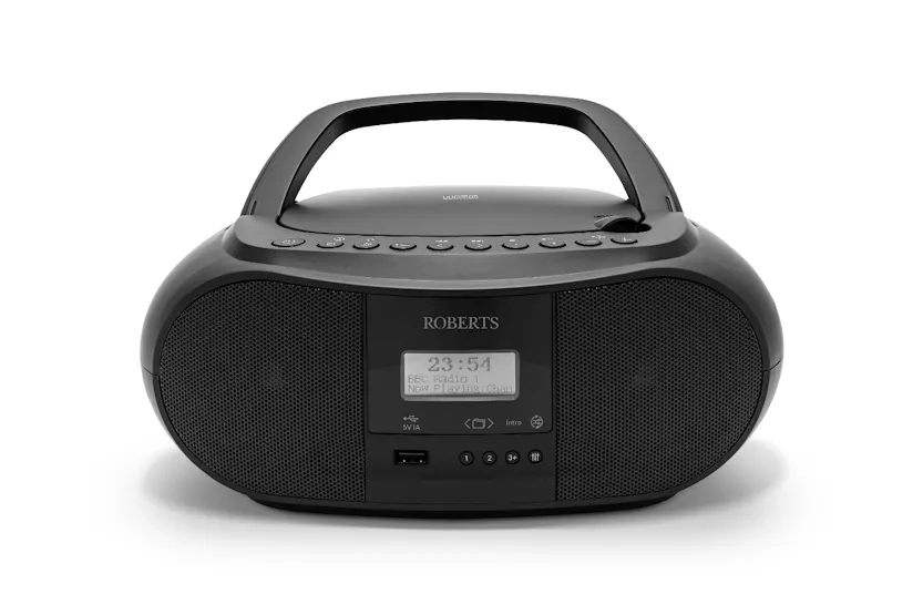 Roberts Boombox Radio with CD Player | Black Roberts Boombox Radio with CD Player | Black