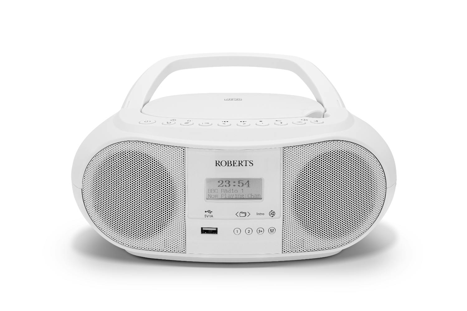 Roberts Boombox Radio with CD Player | White