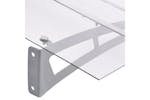 vidaXL 144828 Door Canopy Silver And Transparent 120x90cm Polycarbonate vidaXL 144828 Door Canopy Silver And Transparent 120x90cm Polycarbonate
