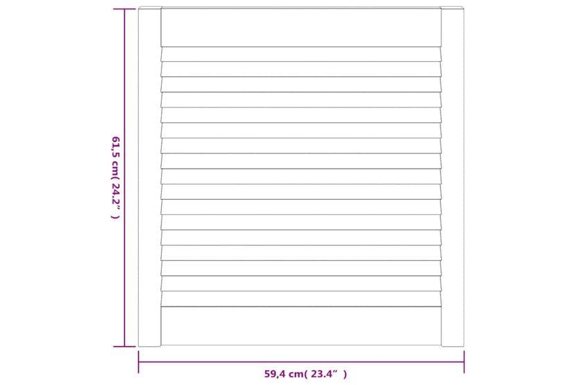 vidaXL 151157 Louvred Door Solid Pine Wood White 61.5x59.4cm vidaXL 151157 Louvred Door Solid Pine Wood White 61.5x59.4cm