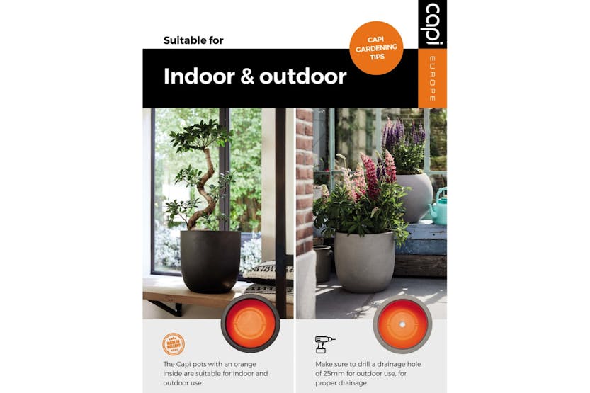 Capi 424319 Egg Planter Urban Tube 54x52 Cm Black Kblt935 Capi 424319 Egg Planter Urban Tube 54x52 Cm Black Kblt935