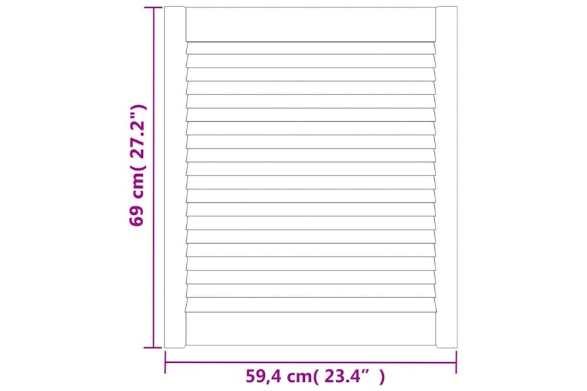 vidaXL 151130 Louvred Door Solid Pine Wood 69x59.4cm vidaXL 151130 Louvred Door Solid Pine Wood 69x59.4cm