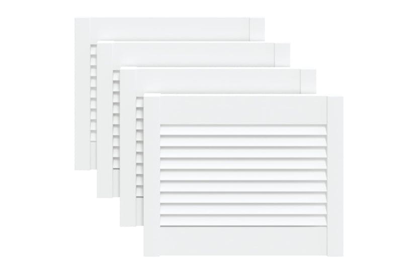 vidaXL 151147 Louvred Doors 4 Pcs Solid Pine Wood White 39.5x49.4cm vidaXL 151147 Louvred Doors 4 Pcs Solid Pine Wood White 39.5x49.4cm