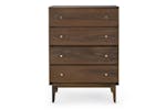 Samuel Chest Of Drawer | 4 Drawer | Walnut Effect Samuel Chest Of Drawer | 4 Drawer | Walnut Effect