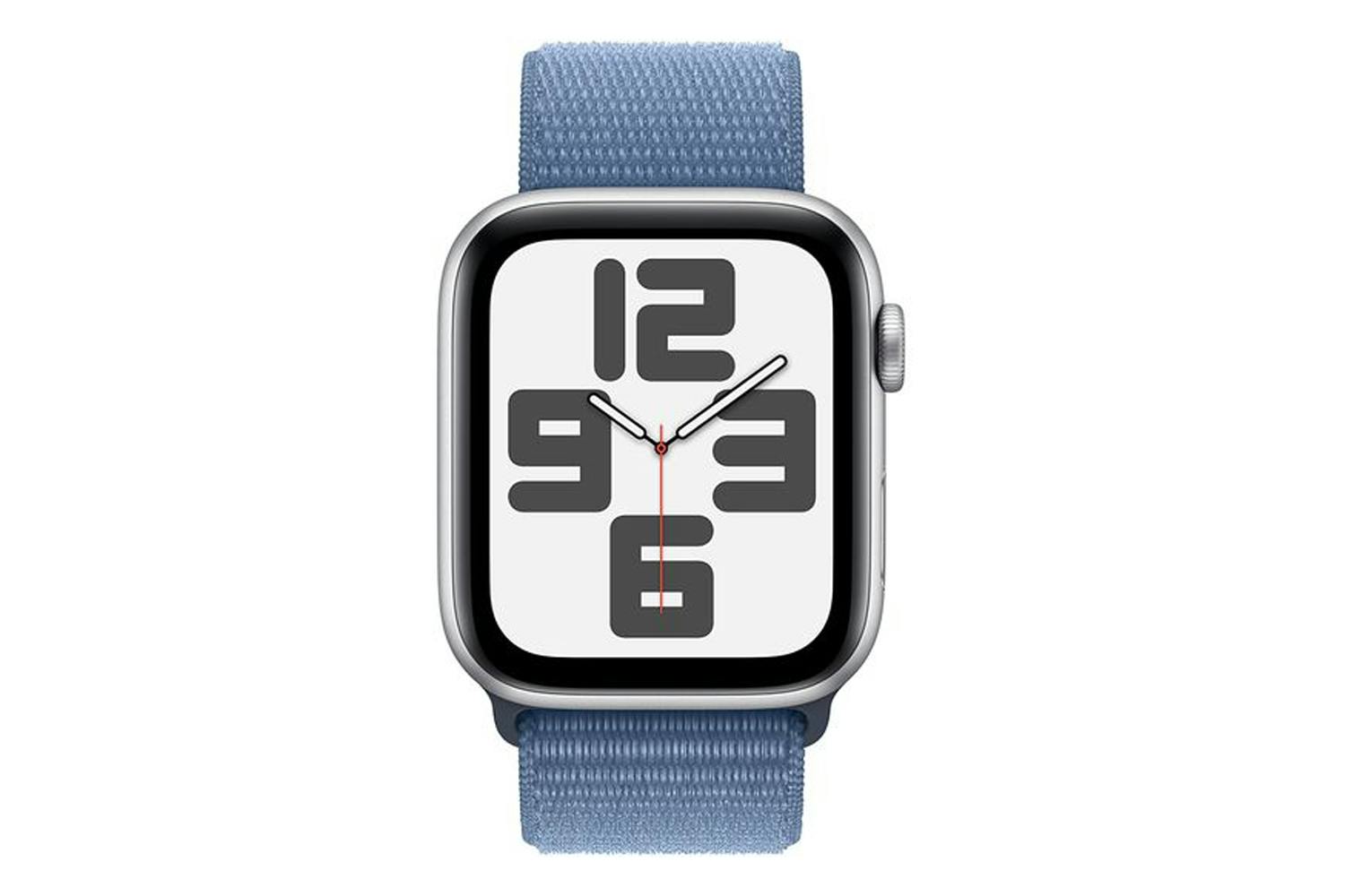 Apple Watch SE GPS | 44mm | Silver Aluminium Case with with Winter Blue Sport Loop - S/L