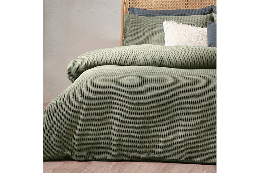 Yard | Chunky Waffle Duvet Cover Set | Eucalyptus | Double Yard | Chunky Waffle Duvet Cover Set | Eucalyptus | Double