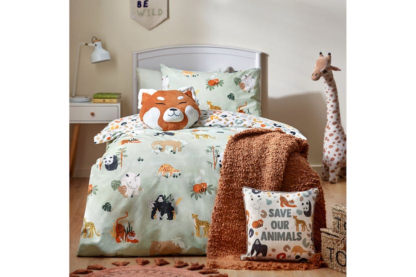 Furn | Wildlife Duvet Cover Set | Multicolour | Single Furn | Wildlife Duvet Cover Set | Multicolour | Single
