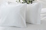 The Linen Room | 300 Thread Count Cotton Percale Oxford Puff Pillowcase Pair | White The Linen Room | 300 Thread Count Cotton Percale Oxford Puff Pillowcase Pair | White