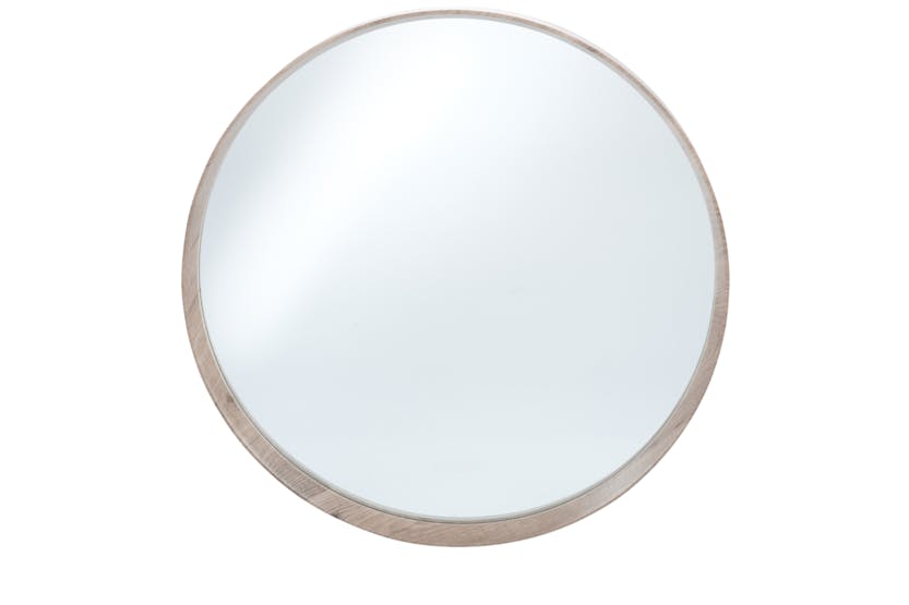 Round Wall Mirror | Grey Oak | 74 cm Round Wall Mirror | Grey Oak | 74 cm