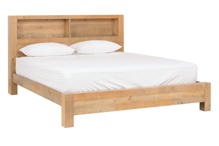 Coolmore Storage Headboard Bed Frame | Super King | 6ft | Natural Coolmore Storage Headboard Bed Frame | Super King | 6ft | Natural