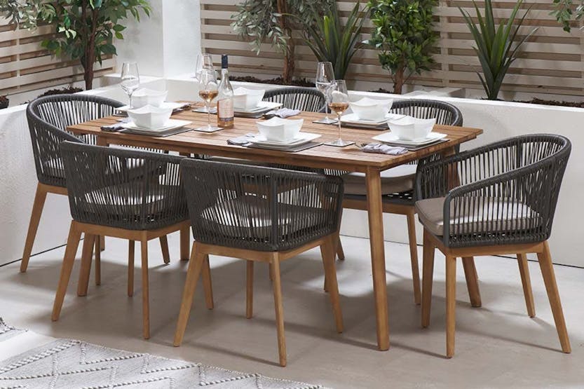 Honolulu Outdoor Dining Set | 7 Piece | Grey Honolulu Outdoor Dining Set | 7 Piece | Grey