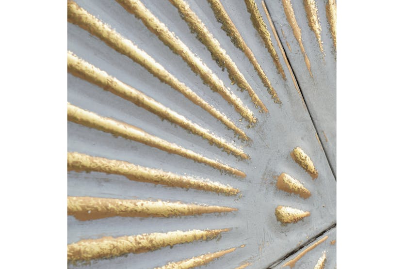 Antique Unframed Textured Metal Wall Art | White/Gold | 100 x 100 cm Antique Unframed Textured Metal Wall Art | White/Gold | 100 x 100 cm