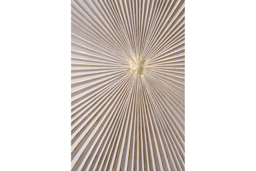 Sunburst Unframed Textured Metal Wall Art | White/Gold | 100 x 100 cm Sunburst Unframed Textured Metal Wall Art | White/Gold | 100 x 100 cm