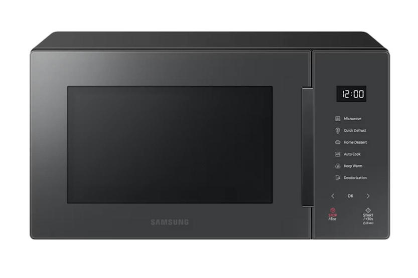 Samsung 23L Solo 800W Microwave with Auto Cook - Clean Charcoal | MS23T5018AC Samsung 23L Solo 800W Microwave with Auto Cook - Clean Charcoal | MS23T5018AC