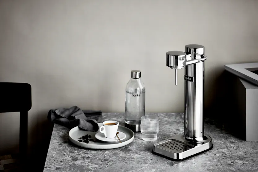 Aarke Carbonator 3 Sparkling Water Maker & CO2 Cylinder | Steel Aarke Carbonator 3 Sparkling Water Maker & CO2 Cylinder | Steel
