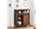 Vasagle Storage Sideboard with Barn Door | Rustic Brown & Black Vasagle Storage Sideboard with Barn Door | Rustic Brown & Black