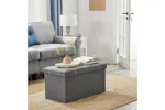Songmics Foldable Storage Ottoman Bench | Dark Gray Songmics Foldable Storage Ottoman Bench | Dark Gray