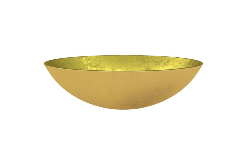 vidaXL 345261 Basin Glass 50x37x14cm Gold vidaXL 345261 Basin Glass 50x37x14cm Gold