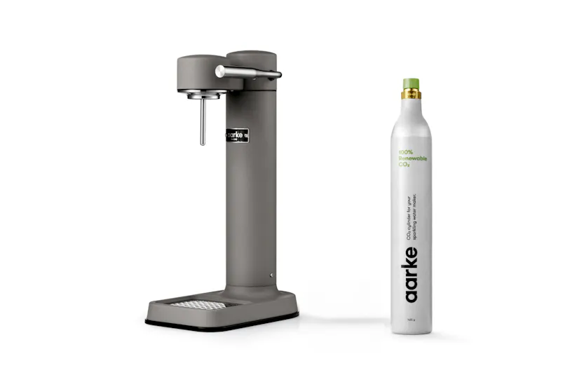 Aarke Carbonator 3 Sparkling Water Maker & CO2 Cylinder | Matte Grey Aarke Carbonator 3 Sparkling Water Maker & CO2 Cylinder | Matte Grey